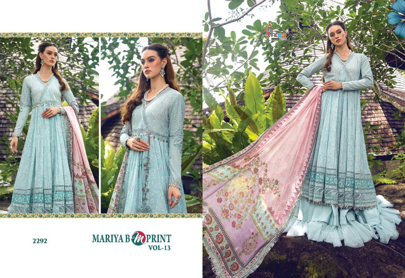 Shree Fabs Mariya B M Print Vol 13 Cotton Embroidered Pakistani Style Party Wear Salwar Suits