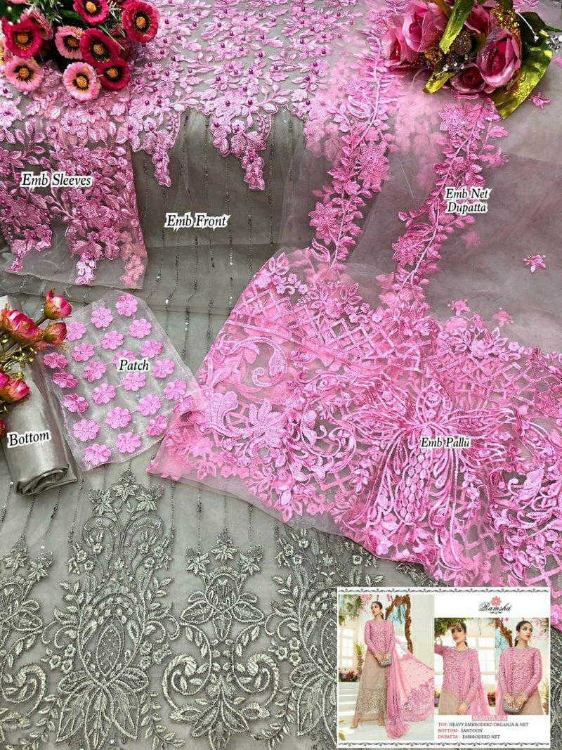 Ramsha Mariya B Nx Organza Party Wear Salwar Suit