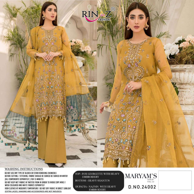 Rinaz Fashion Mariyam's Gold Vol 16 Pakistani Style Wedding Wear Salwar Kameez