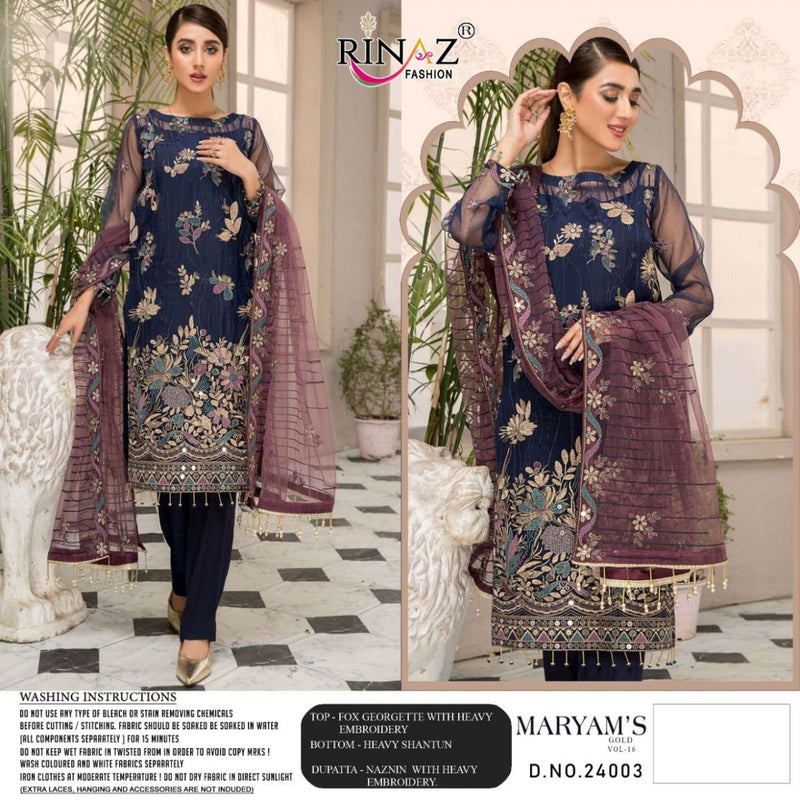 Rinaz Fashion Mariyam's Gold Vol 16 Pakistani Style Wedding Wear Salwar Kameez