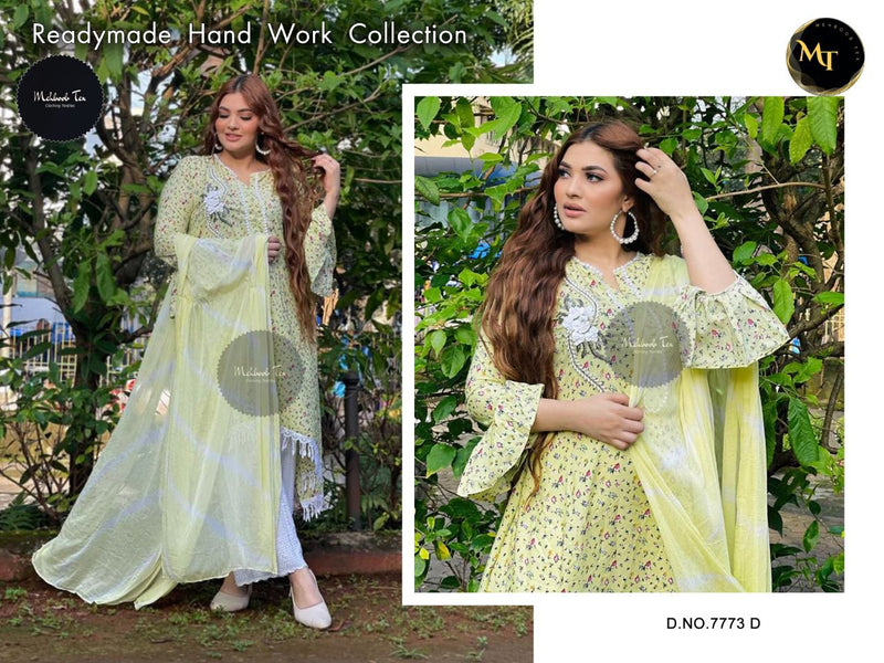 Mehboob Tex Marzina Vol 1 Fancy With Fancy Embroidery Work Stylish Designer Party Wear Long Kurti