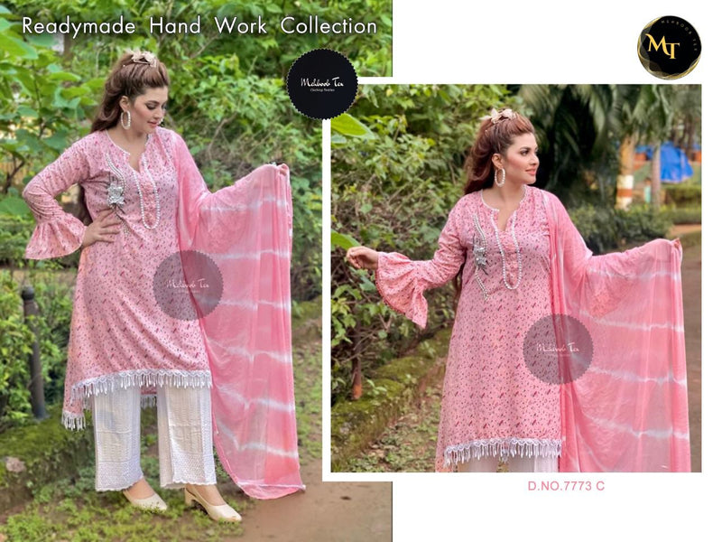 Mehboob Tex Marzina Vol 1 Fancy With Fancy Embroidery Work Stylish Designer Party Wear Long Kurti