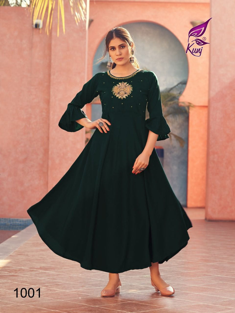 Masak Kali Dno 1001 To 1008 Silk Fancy Wear Stylish Designer Party Wear Long Kurti