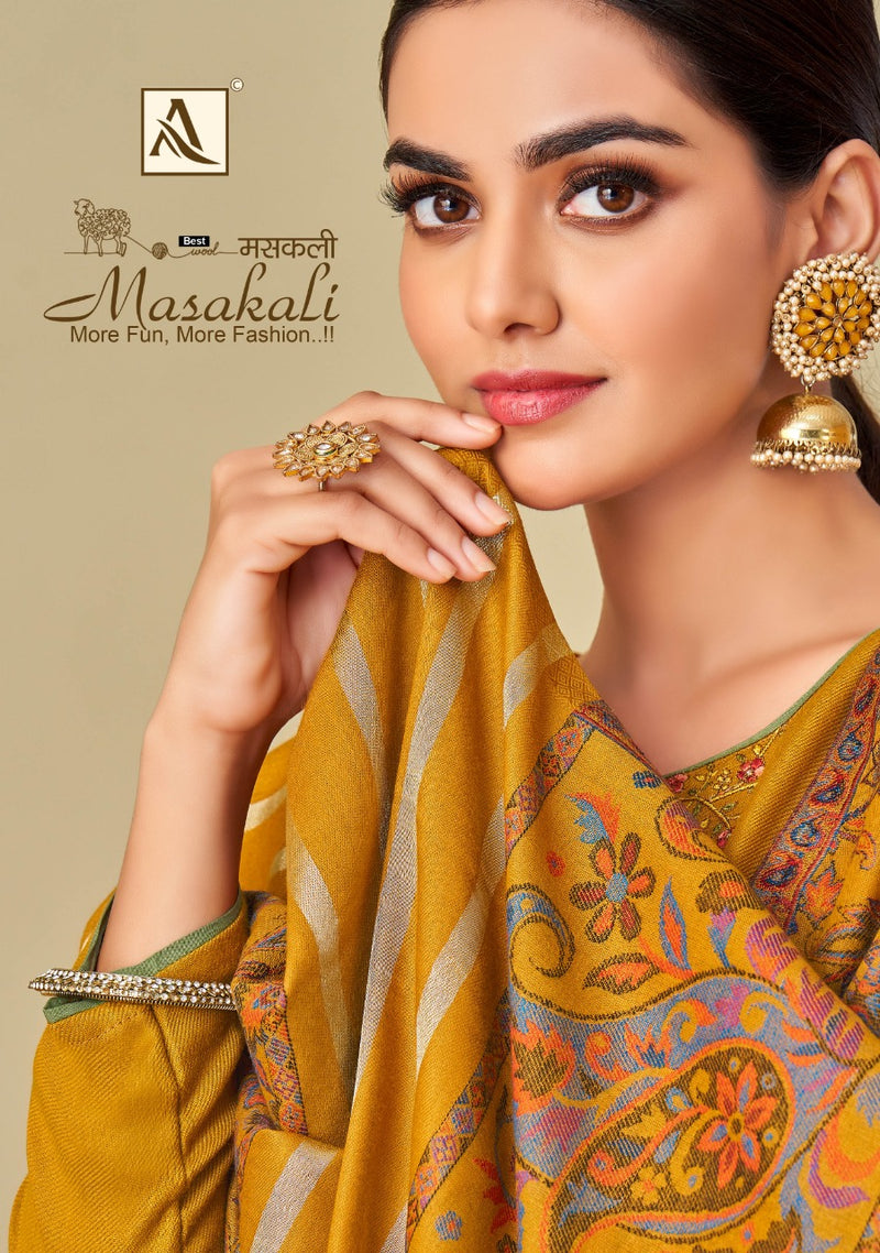 Alok Suit Masakali Pashmina With Fancy Embroidery Work Stylish Designer Attractive Look Salwar Suit