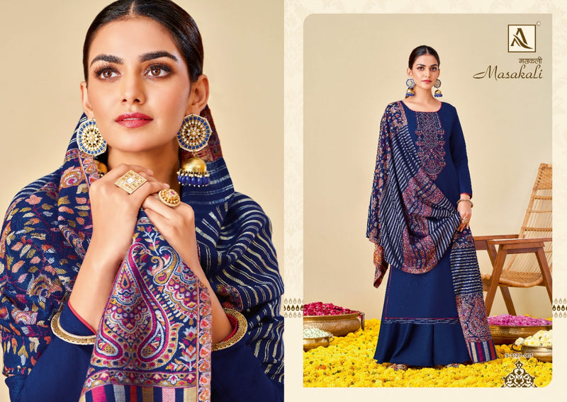 Alok Suit Masakali Pashmina With Fancy Embroidery Work Stylish Designer Attractive Look Salwar Suit