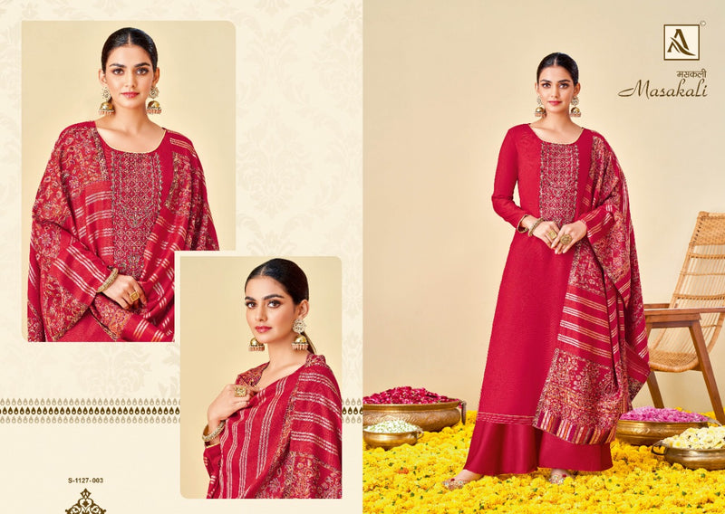 Alok Suit Masakali Pashmina With Fancy Embroidery Work Stylish Designer Attractive Look Salwar Suit