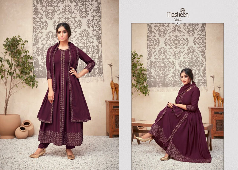 Maskeenji Shenaaz  Viscose Rayon With Beautiful Embroidery Work Kurti