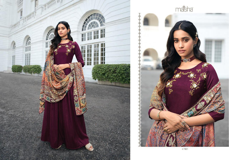 Maisha Masleen Dno 11001 Viscose Stylish Designer Long Graceful Look Kurti