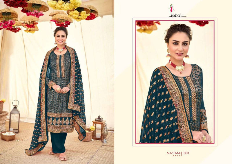 Eba Lifestyle Mastani Georgette Heavy Designer Party Wear Suits