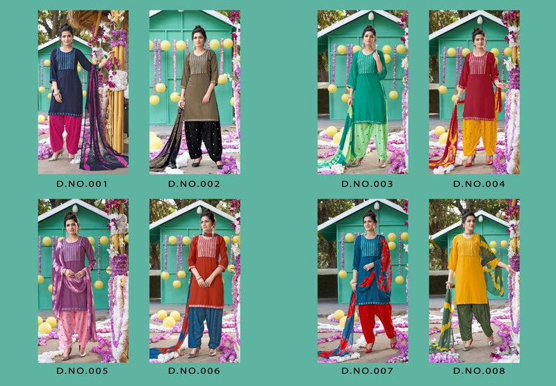Master Kolaveri Rayon Fancy Patiyala Style Festive Wear Salwar Suits