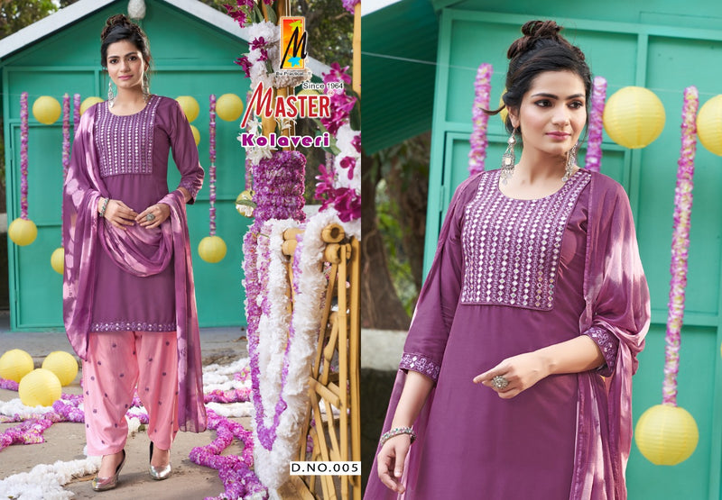Master Kolaveri Rayon Fancy Patiyala Style Festive Wear Salwar Suits