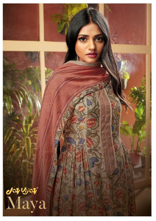 Jay Vijay Maya Moga Silk Festival Salwar Suits With Digital Print
