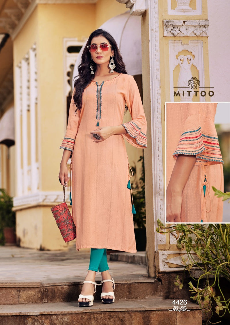 Mittoo Mayurika Vol 4 Viscose  Party Wear Kurti
