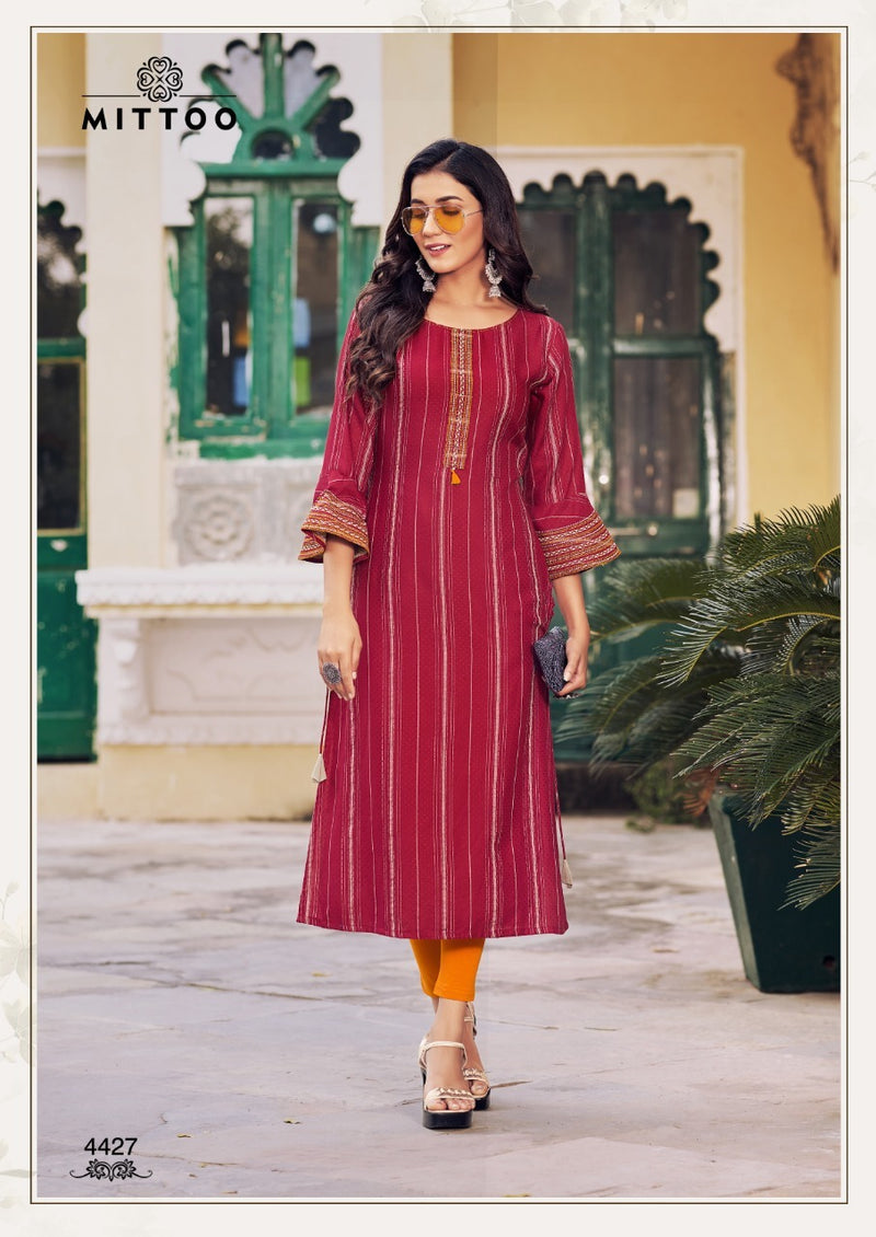 Mittoo Mayurika Vol 4 Viscose  Party Wear Kurti