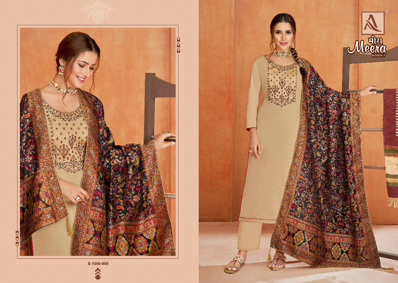 Alok Suit Meera Edition Vol 7 Jam Cotton With Fancy Work Stylish Designer Salwar Kameez