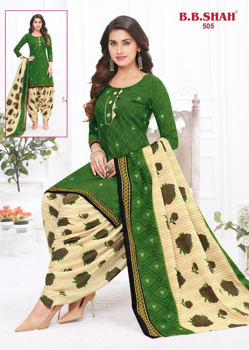 B B Shah Meera Vol 1 Indo Cotton Printed Patiyala Style Salwar Kameez