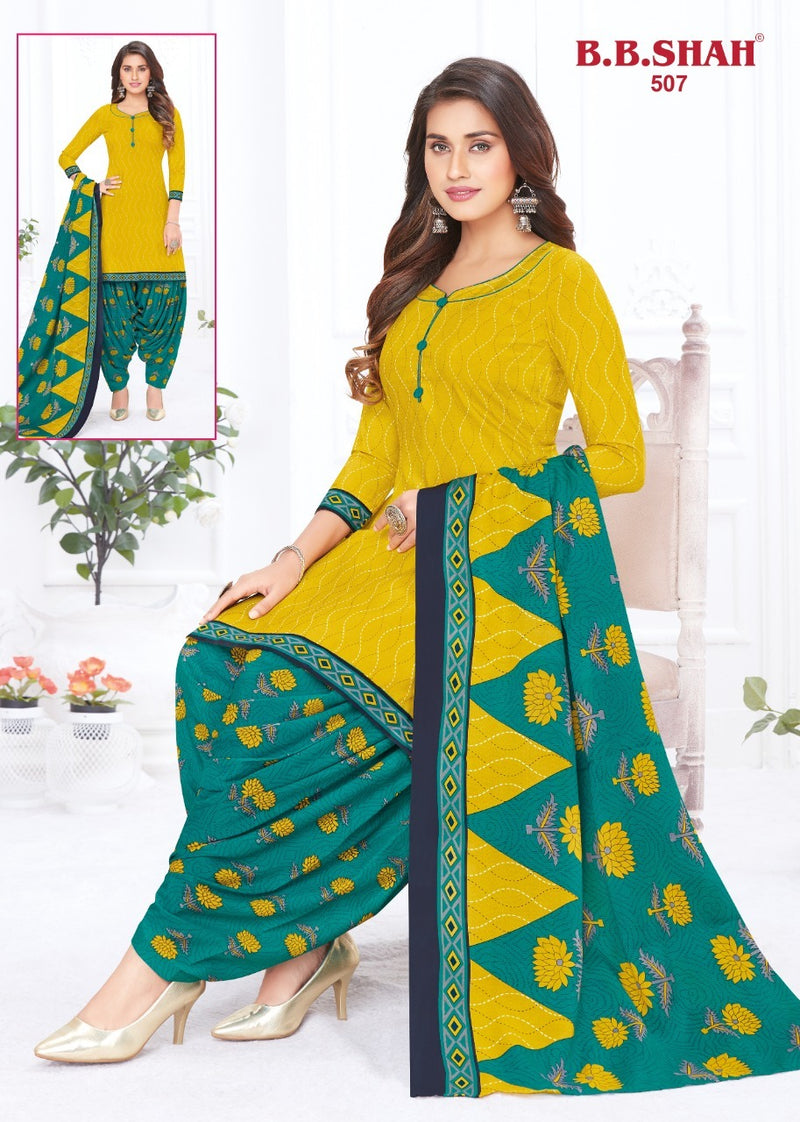 B B Shah Meera Vol 1 Indo Cotton Printed Patiyala Style Salwar Kameez