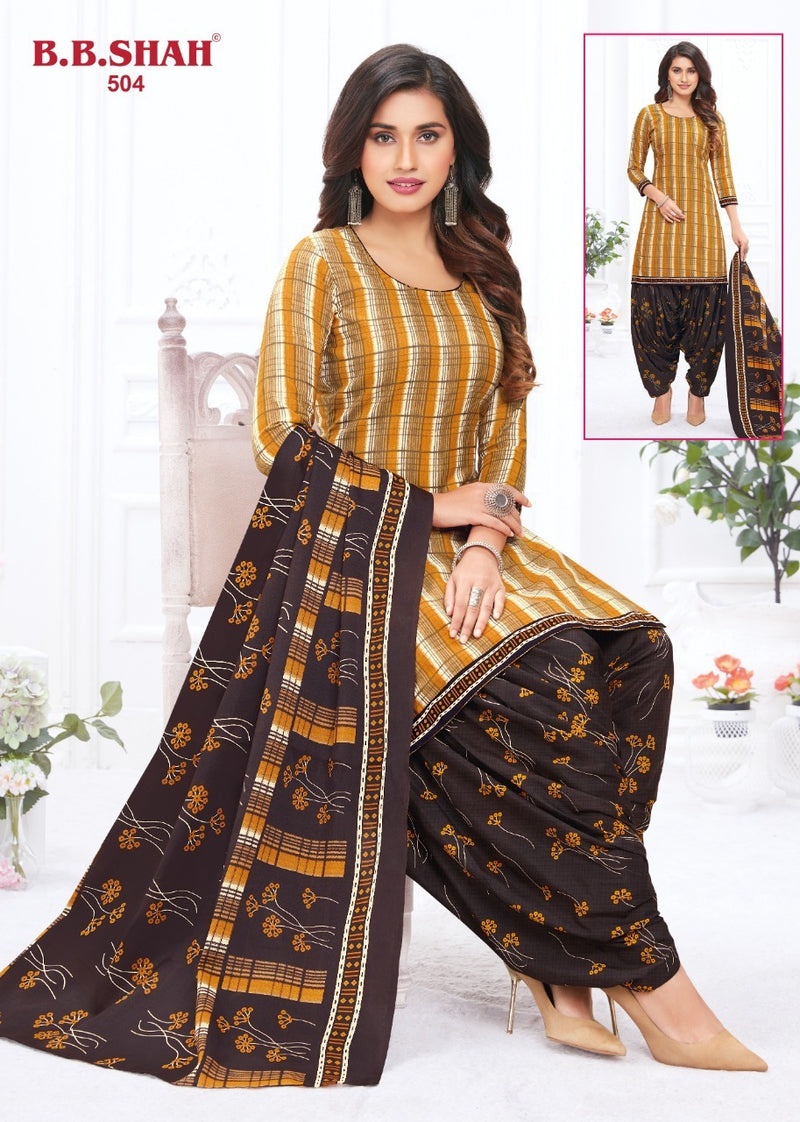 B B Shah Meera Vol 1 Indo Cotton Printed Patiyala Style Salwar Kameez