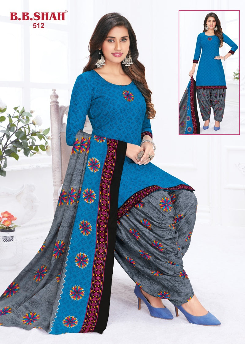 B B Shah Meera Vol 1 Indo Cotton Printed Patiyala Style Salwar Kameez