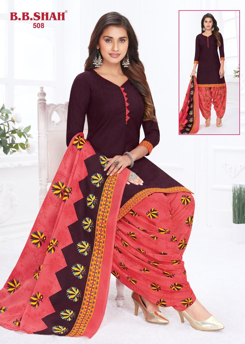 B B Shah Meera Vol 1 Indo Cotton Printed Patiyala Style Salwar Kameez