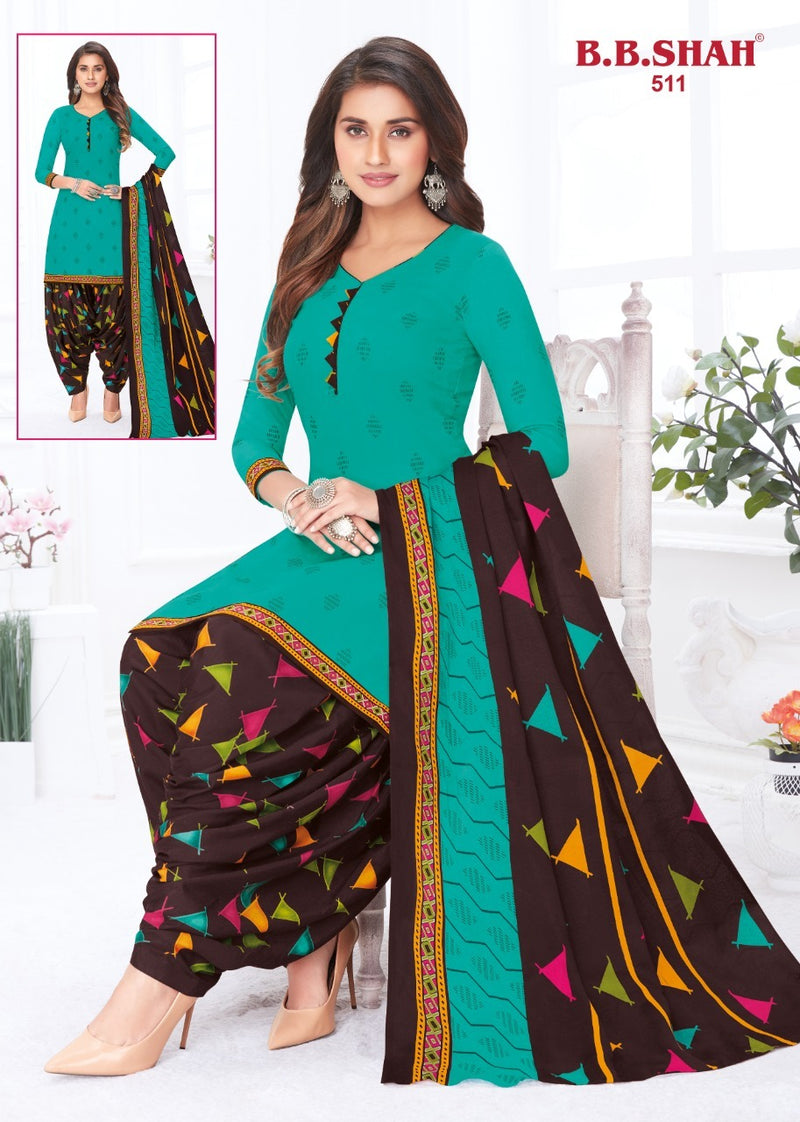 B B Shah Meera Vol 1 Indo Cotton Printed Patiyala Style Salwar Kameez