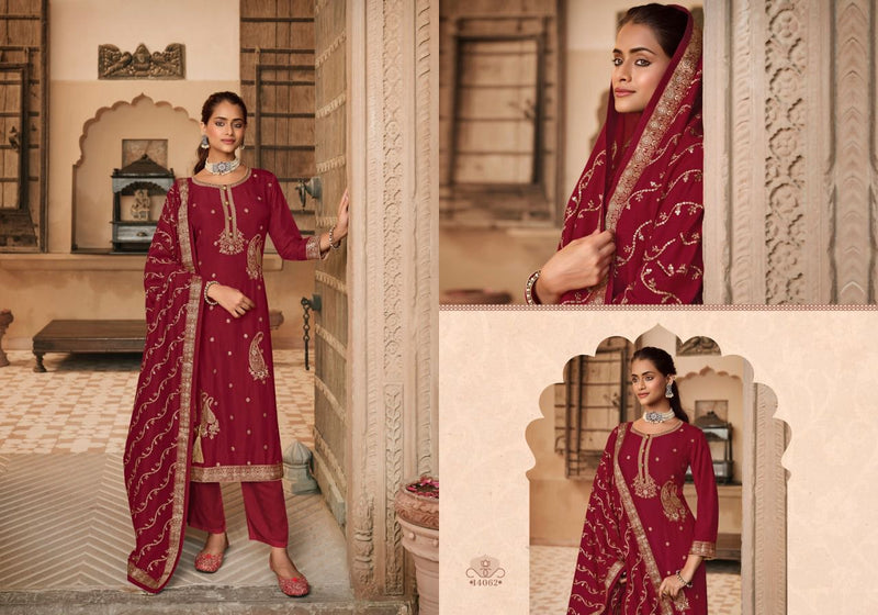 Zisa Mehak Jacquard Embroidery Work Fancy Designer Partywear Salwar Kameez