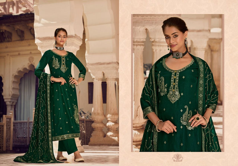Zisa Mehak Jacquard Embroidery Work Fancy Designer Partywear Salwar Kameez