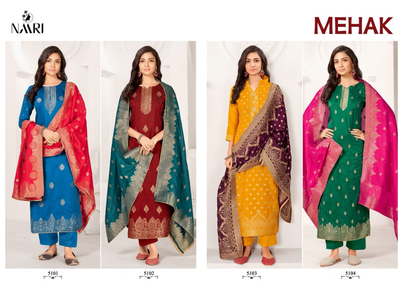 Naari Mehak Vol 3 Jacquard With Heavy Embroidery Work Stylish Designer Festive Wear Salwar Kameez