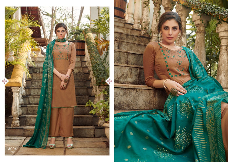 7 Clouds Mehandi Jam Cotton Fancy Stylish Embroidered Salwar Suits