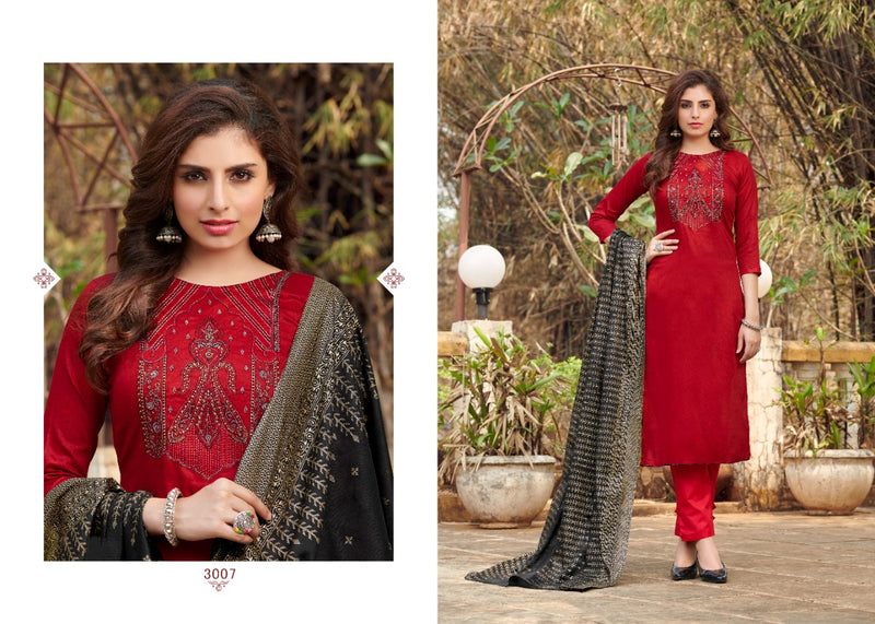 7 Clouds Mehandi Jam Cotton Fancy Stylish Embroidered Salwar Suits
