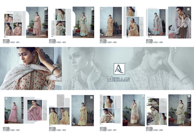 Alok Suits Mehraan Jam Cotton Party Wear Salwar Suits With Digital Pint & Beautiful Embroidery
