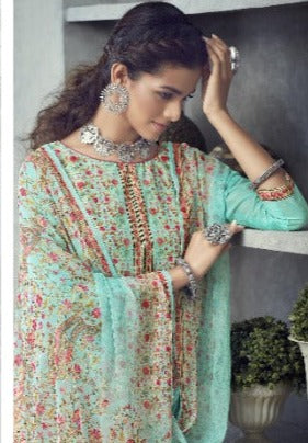 Alok Suits Mehraan Jam Cotton Party Wear Salwar Suits With Digital Pint & Beautiful Embroidery