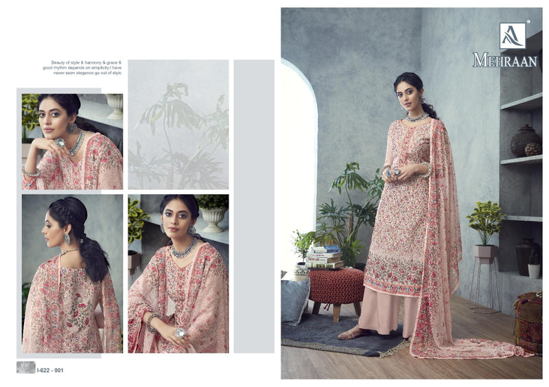Alok Suits Mehraan Jam Cotton Party Wear Salwar Suits With Digital Pint & Beautiful Embroidery