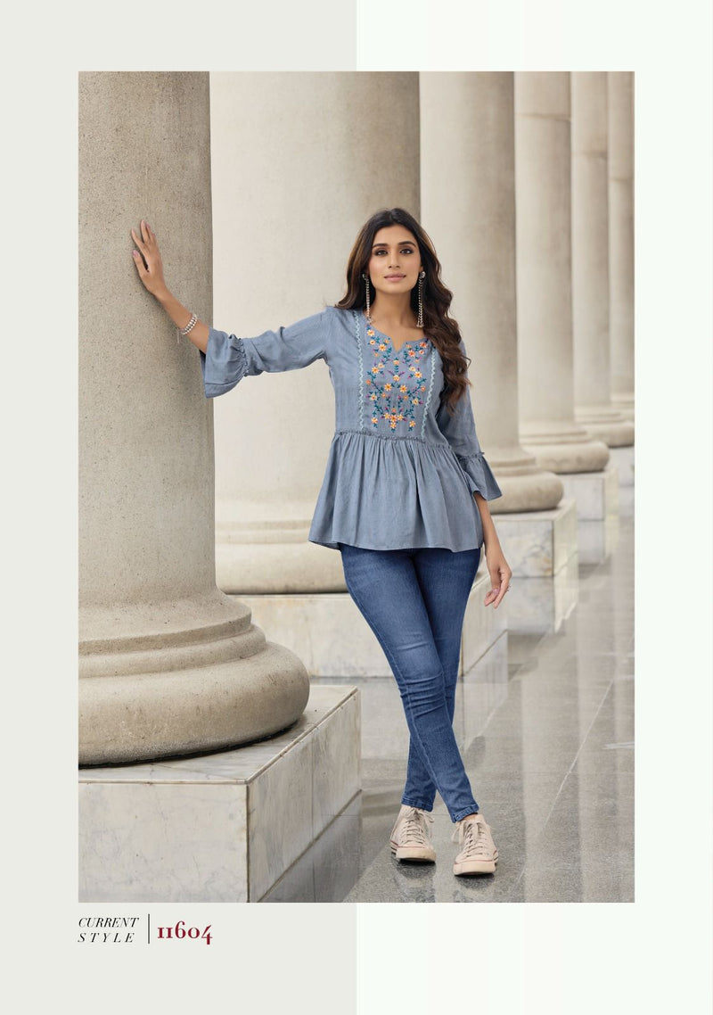 Lily And Lali Melody Vol 2 Fancy Viscose Rayon Pattern Fabrics Fancy Casual Wear Kurti