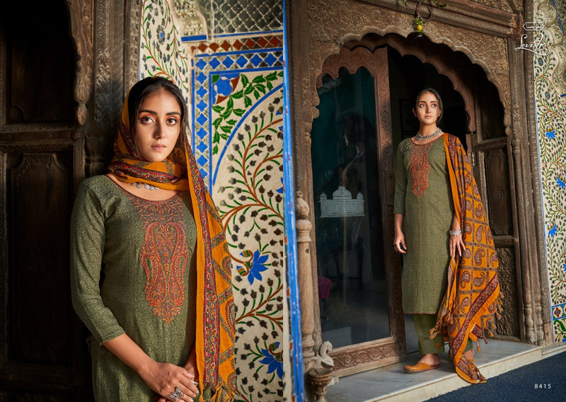 Levisha Meridel Vol 3 Pashmina Printed With Beautiful Embroidery Work Stylish Designer Salwar Kameez