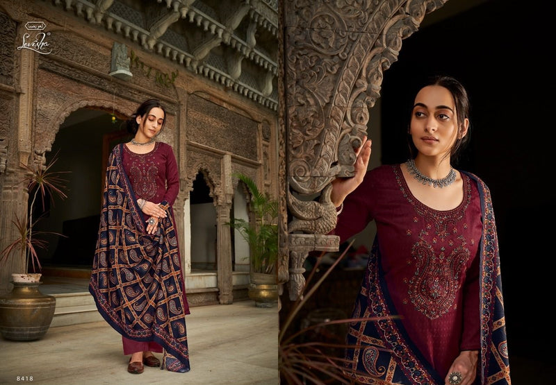Levisha Meridel Vol 3 Pashmina Printed With Beautiful Embroidery Work Stylish Designer Salwar Kameez