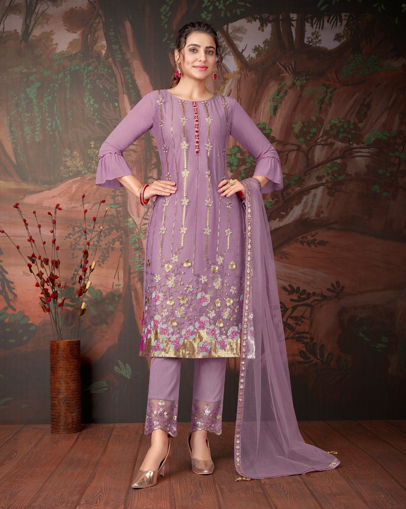 Lily And lali Merina Heavy Net With Hand work Stylish Designer Festive Wear Kurti