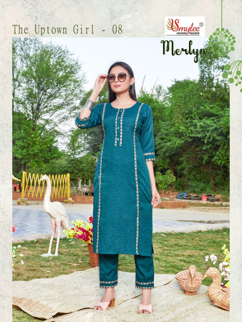 Smylee Fashion Merlyn Rayon Causal Wear Kurti
