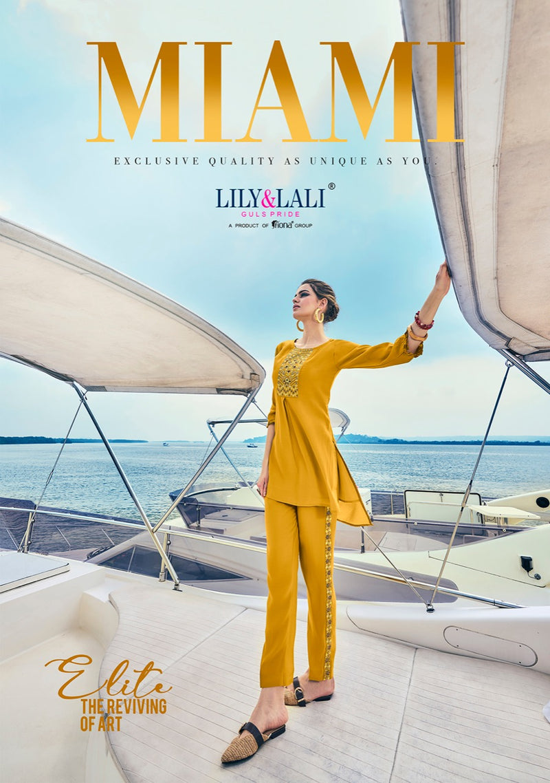 Lily And Lali Miami Silk With Fancy Embroidery Work Stylish Designer Fancy Short Kurti