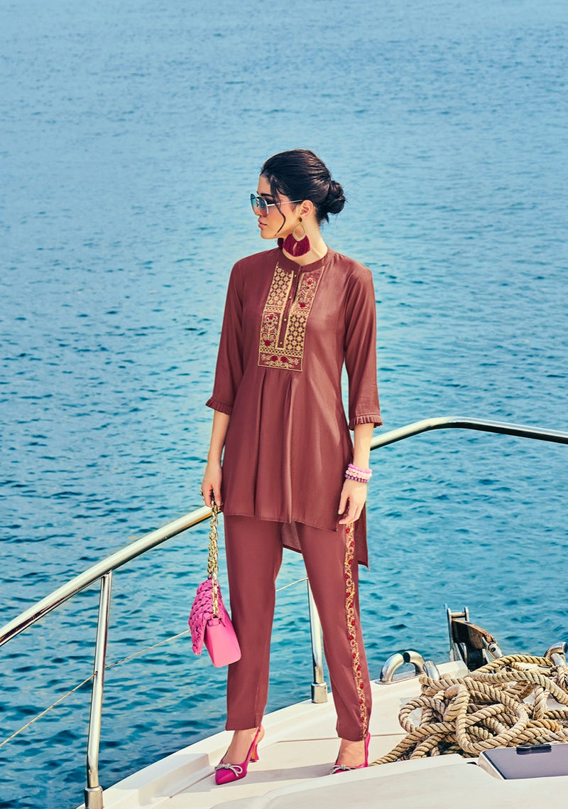 Lily And Lali Miami Silk With Fancy Embroidery Work Stylish Designer Fancy Short Kurti