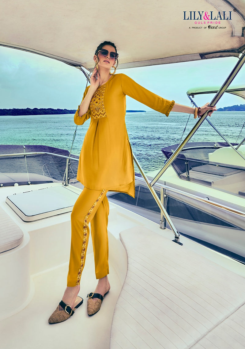 Lily And Lali Miami Silk With Fancy Embroidery Work Stylish Designer Fancy Short Kurti