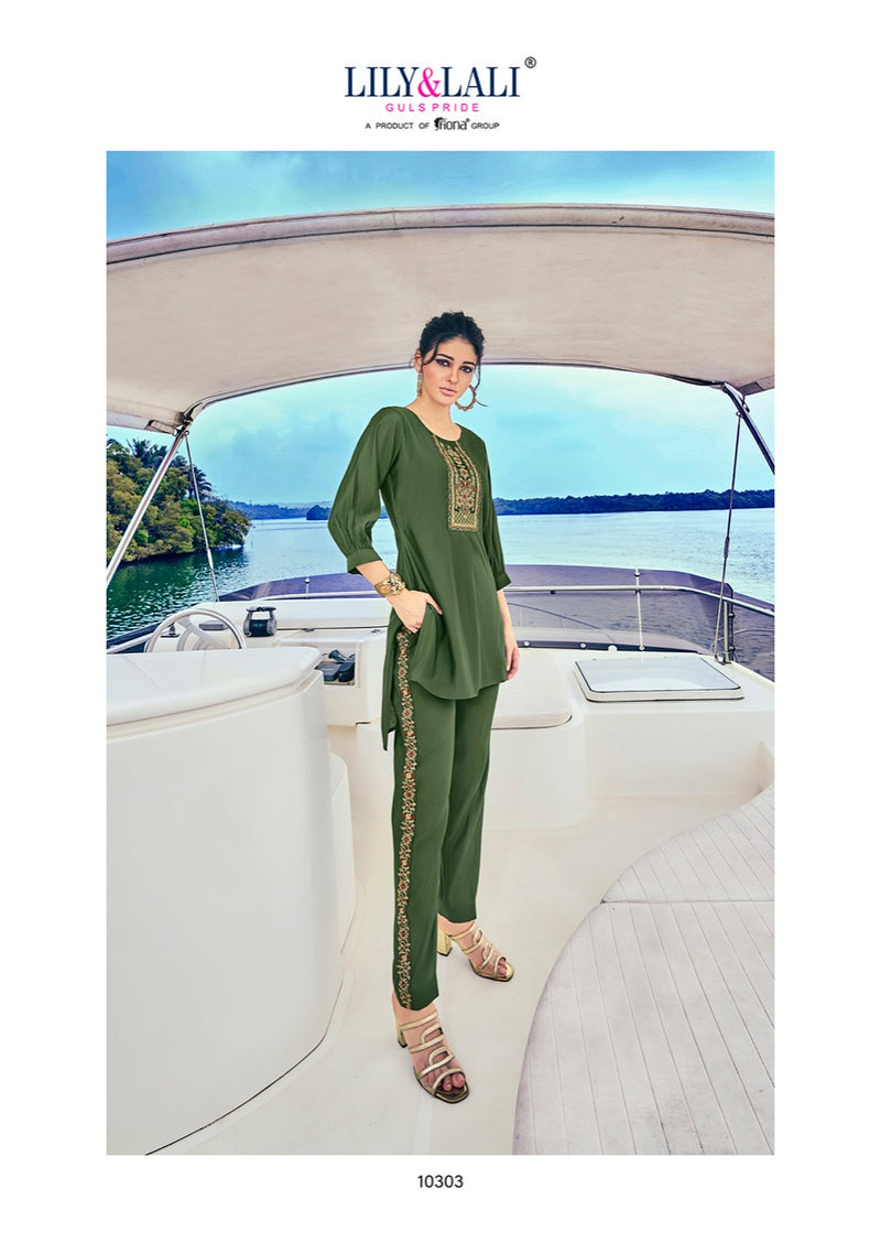 Lily And Lali Miami Silk With Fancy Embroidery Work Stylish Designer Fancy Short Kurti