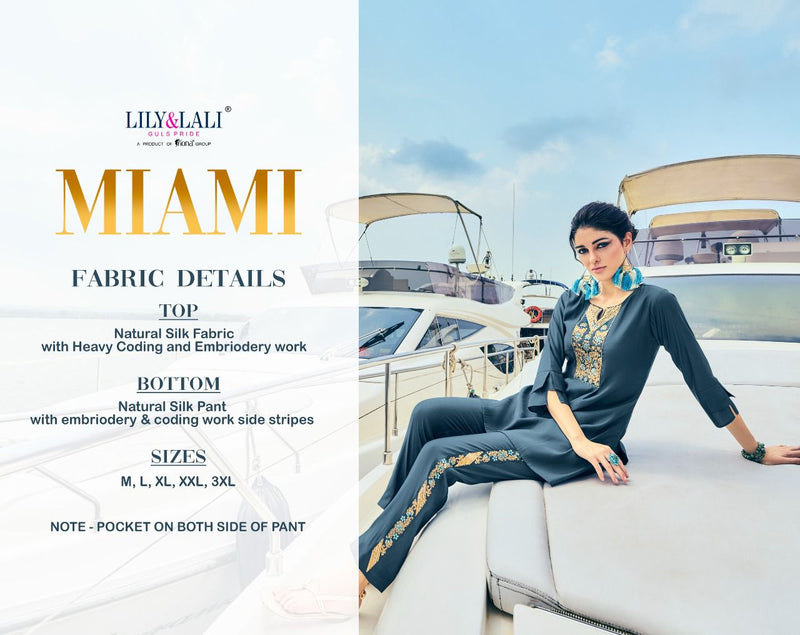 Lily And Lali Miami Silk With Fancy Embroidery Work Stylish Designer Fancy Short Kurti