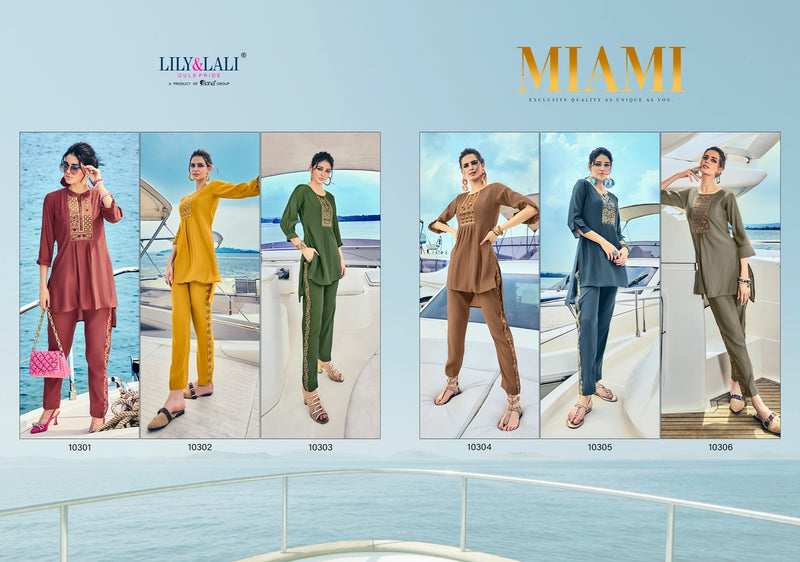 Lily And Lali Miami Silk With Fancy Embroidery Work Stylish Designer Fancy Short Kurti