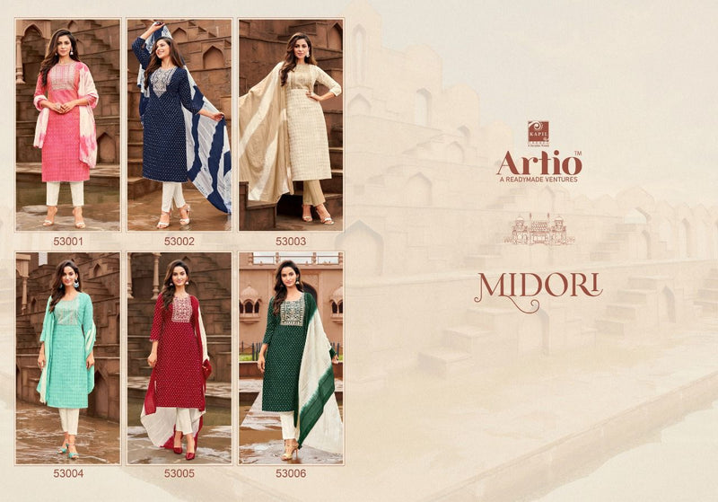 Kapil Midori Fancy Rim Zim Buti With Heavy Embroidery Work stylish Designer Festive Wear Attractive Look Kurti