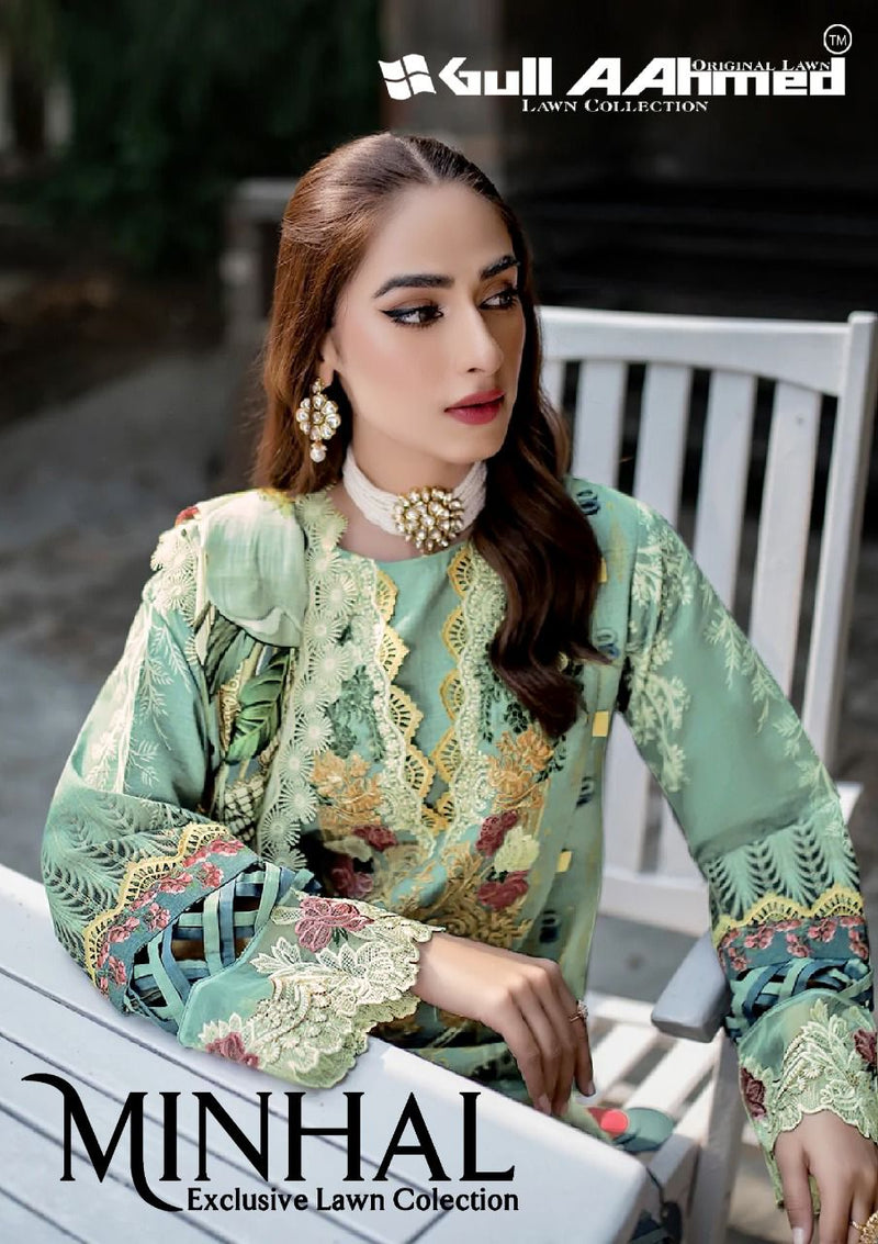 Gul Ahmed Minhal Exclusive Lawn Collection Vol 1 Pure Karachi Printed Daily Wear Suit