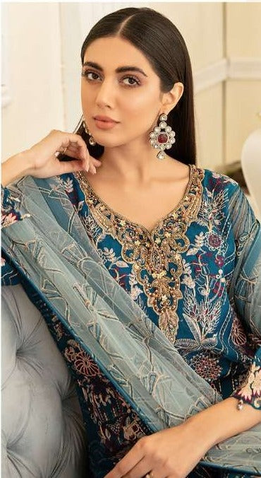 Noor Minhal Vol 6 Georgette Embroidered Pakistani Style Wedding Wear Salwar Suits