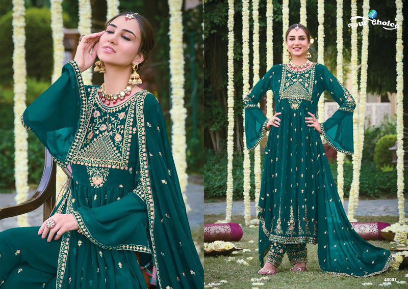 Your Choice Mirza Georgette With Heavy Beautiful Work Stylish Designer Party Wear Fancy Long Kurti