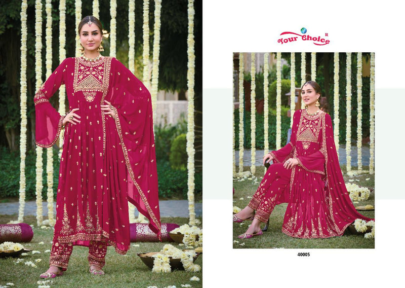 Your Choice Mirza Georgette With Heavy Beautiful Work Stylish Designer Party Wear Fancy Long Kurti