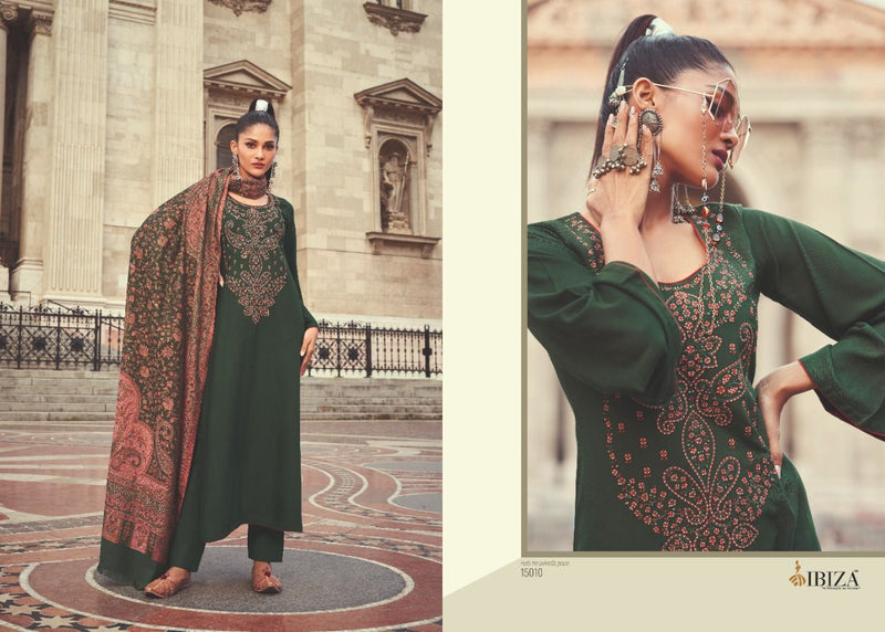 Ibiza Misaal Pure Viscose Pashmina With Heavy Embroidery Work Stylish Designer Casual Look Salwar Kameez